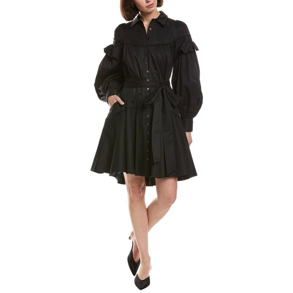 Marchesa Notte Womens  Midi Dress, Black